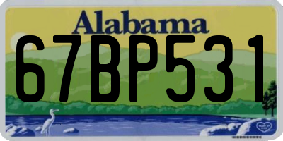 AL license plate 67BP531