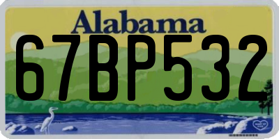 AL license plate 67BP532