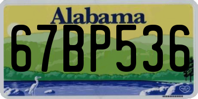 AL license plate 67BP536