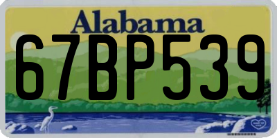 AL license plate 67BP539