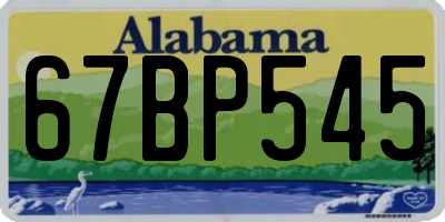 AL license plate 67BP545