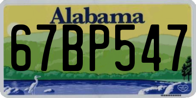 AL license plate 67BP547