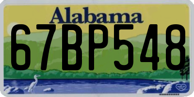 AL license plate 67BP548