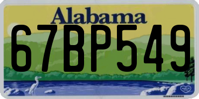 AL license plate 67BP549