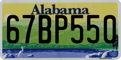 AL license plate 67BP550