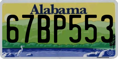 AL license plate 67BP553