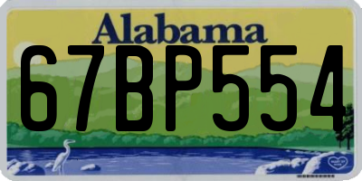 AL license plate 67BP554