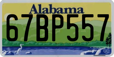 AL license plate 67BP557