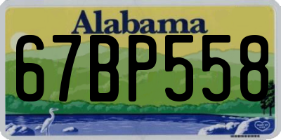 AL license plate 67BP558