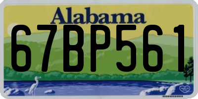 AL license plate 67BP561