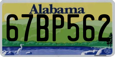 AL license plate 67BP562