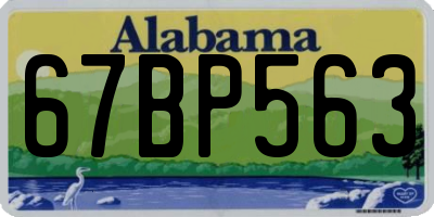 AL license plate 67BP563