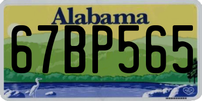 AL license plate 67BP565