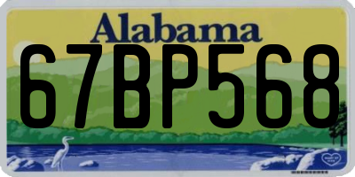 AL license plate 67BP568