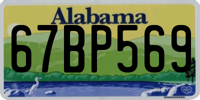 AL license plate 67BP569