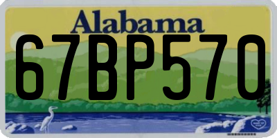 AL license plate 67BP570