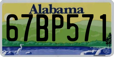 AL license plate 67BP571