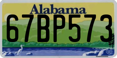 AL license plate 67BP573