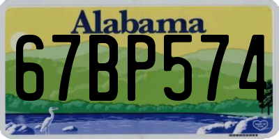 AL license plate 67BP574