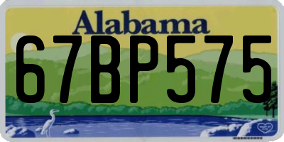 AL license plate 67BP575