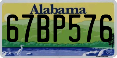 AL license plate 67BP576