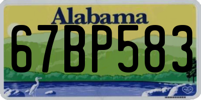 AL license plate 67BP583