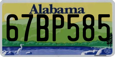 AL license plate 67BP585