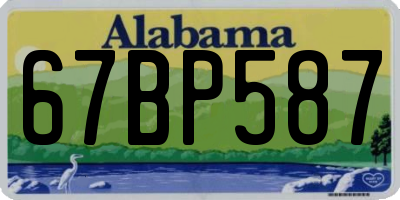 AL license plate 67BP587