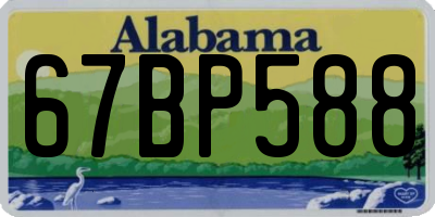 AL license plate 67BP588
