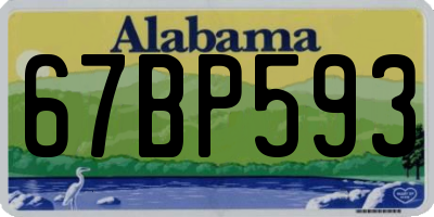 AL license plate 67BP593