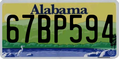 AL license plate 67BP594