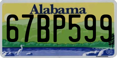 AL license plate 67BP599