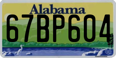 AL license plate 67BP604