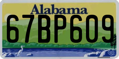 AL license plate 67BP609