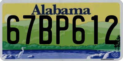 AL license plate 67BP612