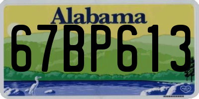 AL license plate 67BP613