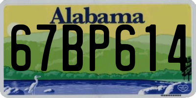AL license plate 67BP614