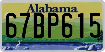 AL license plate 67BP615