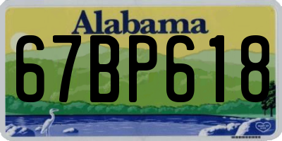 AL license plate 67BP618