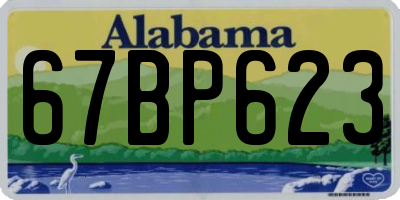 AL license plate 67BP623