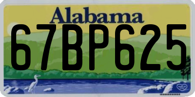 AL license plate 67BP625