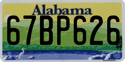 AL license plate 67BP626