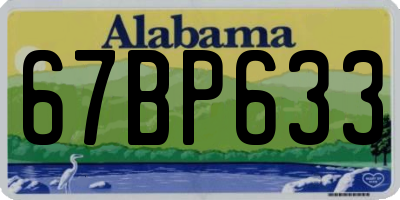 AL license plate 67BP633