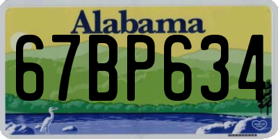 AL license plate 67BP634