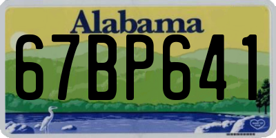 AL license plate 67BP641