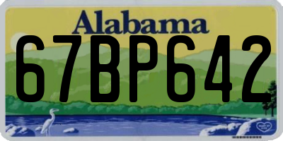 AL license plate 67BP642