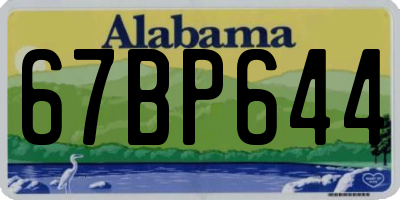 AL license plate 67BP644