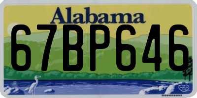 AL license plate 67BP646