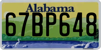 AL license plate 67BP648
