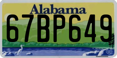 AL license plate 67BP649